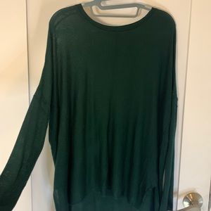 H&M Forest Green Long Sleeve Oversized T-Shirt